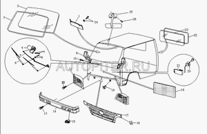 Передний бампер БЕЗ УСИЛИТЕЛЯ BAW 1065 синий ВР19955310200, шт BP19955310200 Baw