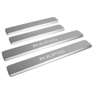 Накладки порогов RIVAL (4 шт.) Skoda Rapid 2014-2017 2017-2020 2020- (название модели) np51043 Rival