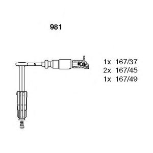 Комплект проводов зажигания 981 Bremi