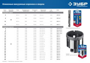 Коронка по кафелю 10мм алмазная хвостовик 1/4" блистер ЗУБР 2986510 Зубр