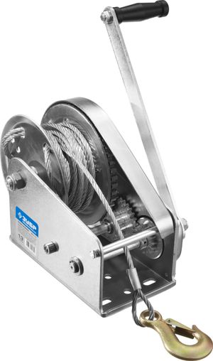 Лебедка ручная барабанная ЗУБР ?Профессионал?, подъемная, тросовая, 1.3т, 8м 4311713 Зубр