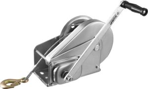 Лебедка ручная барабанная ЗУБР ?Профессионал?, подъемная, тросовая, 1.3т, 8м 4311713 Зубр