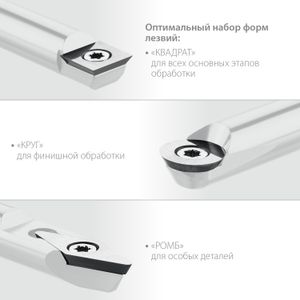 Набор токарных резцов по дереву 3пр. кейс KRAFTOOL 18369 Kraftool