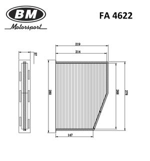 ФС Фильтр салонный "BM" SKODA Octavia II VW Golf V-VI-Passat V-VI-Jetta-AUDI A3 fa4622 BM