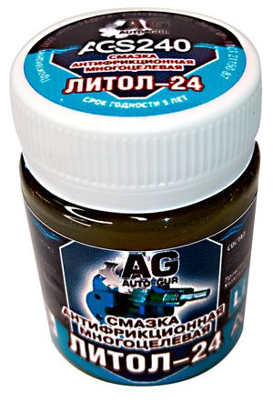 Смазка Литол 24 антфрикционная многоцелевая 70 грамм ags240 AUTO-GUR