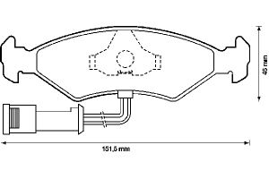 Комплект тормозных колодок, дисковый тормоз 571291X Bendix