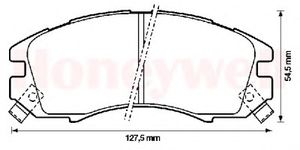Комплект тормозных колодок, дисковый тормоз 572275B Bendix