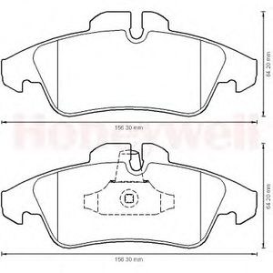 Комплект тормозных колодок, дисковый тормоз 573190B Bendix