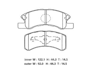 Колодки тормозные, диск.Bremsbelagsatz, Scheibenbr PA-609AF Japanparts
