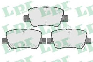 Колодки тормозные задние дисковые к-кт для Toyota Avensis III 2009> 05P1522 Lpr