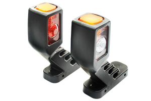 Фонарь габаритный LED 12-24V, левый (4-светодиода, 3-цвета, L135мм) at22337 AT