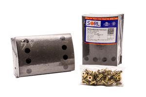 Накладка тормозная, к-т 8шт+заклепки 64шт 300x200 STD SAF (19515) SORL hm5724ab Sorl