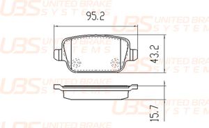 Колодки тормозные задние дисковые к-кт для Volvo V70 2007-2016
