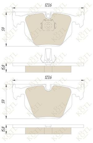 Колодки тормозные задние дисковые к-кт для BMW Z8 E52 2000-2003