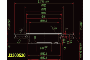 Тормозной диск J3300530 Nipparts