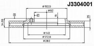 Тормозной диск J3304001 Nipparts