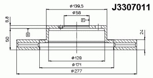 Тормозной диск J3307011 Nipparts