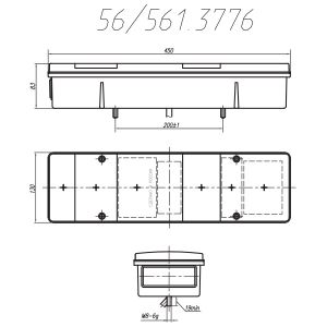 Фонарь многофункц.задн. 56.3776 б/л П (б/ж)