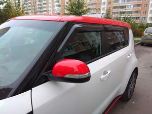 Дефлекторы боковых окон KIA Soul, 2014-2019, 4ч., темный / Киа Сол nldskisou1432 Element Autofamily