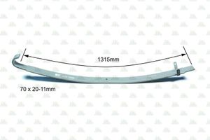 Рессора лист 70x 20 x11x1315mm FRONT, 5T, подкор, с 1-им хомутом, 70-20-11-1315; ЦО Ø12mm, передний, подкоренной, с 1-им хомутом hsf7090 Zevs