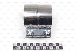 Хомут гофры глушителя широкий d70мм, Ø70мм, lc275ss Zevs