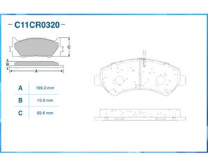 Тормозные колодки передние C11CR0320 C11CR0320 Cworks