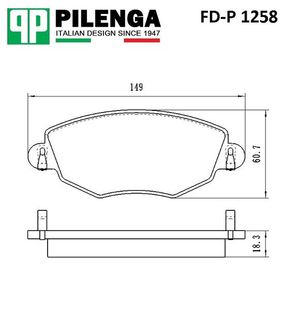Колодки тормозные дисковые передние FDP1258 Pilenga