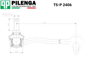 Стойка переднего стабилизатора левая для Mercedes Benz Sprinter (906) 2006-2018 TSP2406 Pilenga