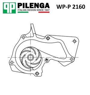 Помпа системы охлаждения Pilenga FORD, MAZDA, VOLV wpp2160 Pilenga