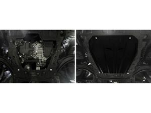 Защита картера + КПП + комплект крепежа, AutoMax, Сталь, Nissan Qashqai 2019-, V - 2.0 полный приво