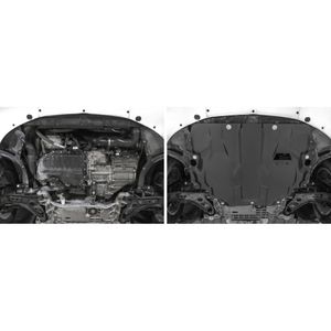 Защита картера + КПП + комплект крепежа, AutoMax, Сталь, Seat Altea 2004-2014,V - 1.6, 2.0d, 2.0/Sea