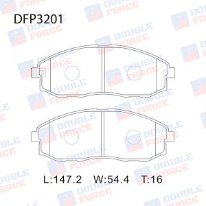 Тормозные колодки дисковые HYUNDAI H-1/STAREX пер. dfp3201 Double Force