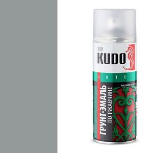 Краска по ржавчине Серая KUDO KU-317042 RAL7042 520мл матовая гладкая аэрозольная ku317042 Kudo