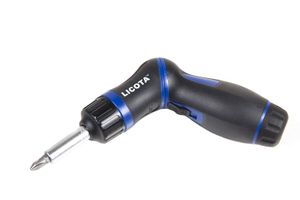 Отвертка трещоточная с поворотной ручкой и сменными вставками 1/4, 9 пр. ard12k04 Licota