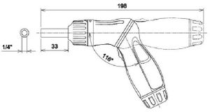 Отвертка трещоточная с поворотной ручкой и сменными вставками 1/4, 9 пр. ard12k04 Licota