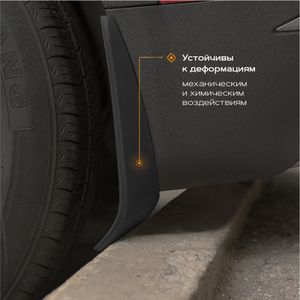 Брызговики (резиновые) для Mitsubishi Outlander III (18-21)  передние 6024015160 Rezkon