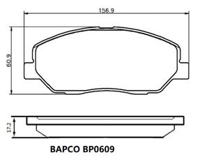 Колодки тормозные дисковые BP0609 передние, комплект,