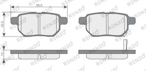 Колодки дисковые rnz273 Renzo