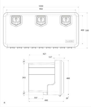 Ящик для инструментов Welvet 1030x500x455