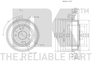 Барабан тормозной для Honda Logo GA 1999-2003 252603 Nk