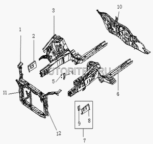 Рамка радиатора правая большая в сборе