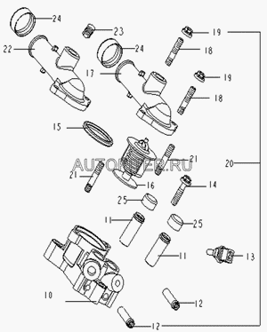 Датчик температуры охлаждающей жидкости GEELY OTAK
