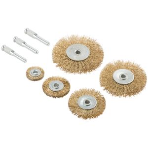 Корщетки со штифтом, набор 5 шт. (колеса 25 / 38 / 50 / 63 / 75 мм) 38570m MOS