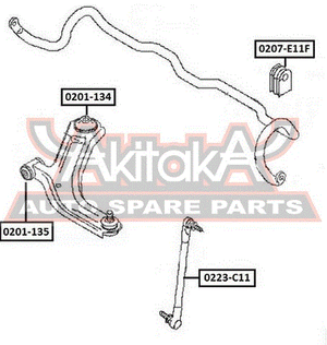 Стойка переднего стабилизатора для Nissan Cube (Z12) 2008> 0223C11 Asva