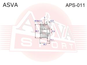 ШКИВ ОБГОННЫЙ ГЕНЕРАТОРА ASVA APS011 APS011 Asva