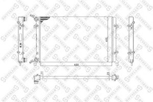 Радиатор, охлаждение двигателя 10-25204-SX Stellox