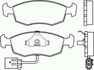 Комплект тормозных колодок, дисковый тормоз MDB1641 Mintex