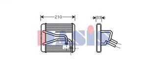 Теплообменник, отопление салона 516015N Dasis