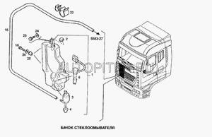 Насос омывателя для Iveco EuroCargo II 2001-2007