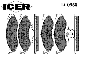 Комплект тормозных колодок, дисковый тормоз